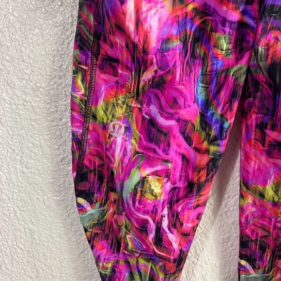 Lululemon Base Pace High-Rise Running Tight 25" Hyper Flow Pink Multi SZ SZ 16 - Picture 4 of 6